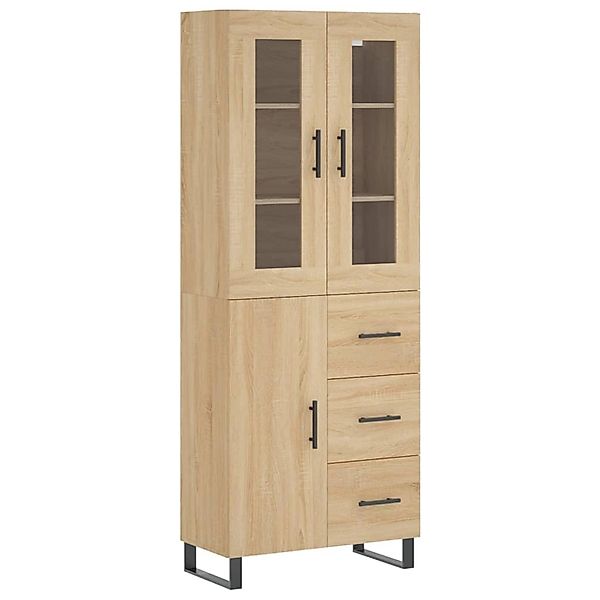 vidaXL Highboard Sonoma-Eiche 69,5x34x180 cm Holzwerkstoff 3198492 günstig online kaufen