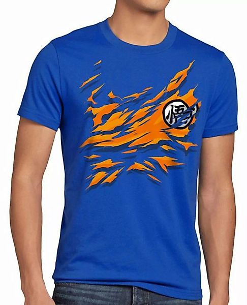 style3 Print-Shirt Herren T-Shirt Goku Brust songoku dragon z ball super sa günstig online kaufen