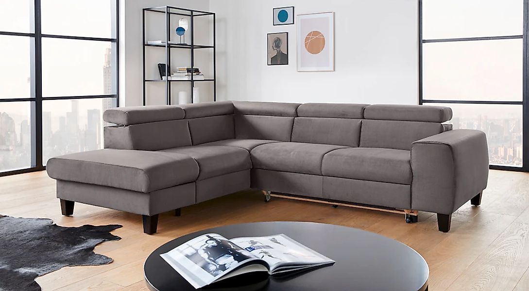 COTTA Ecksofa "Morven L-Form mit Kopfteilverstellung", wahlweise mit Bettfu günstig online kaufen