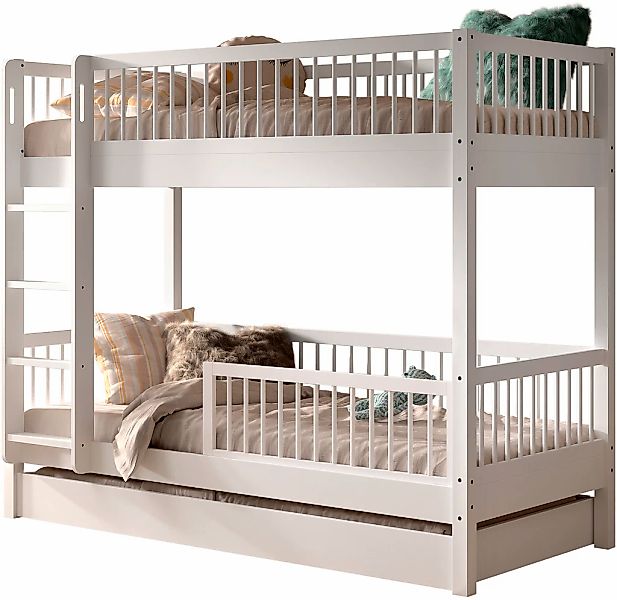 Home affaire Etagenbett "Buche massiv weiß, Made in Europe, langlebige Qual günstig online kaufen