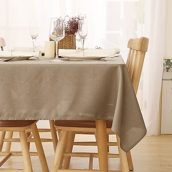 Deconovo Tischdecke Wasserabweisend Tischwäsche Lotuseffekt Tischtuch günstig online kaufen