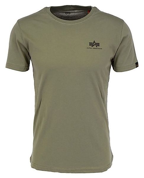 Alpha  T-Shirts & Poloshirts Backprint T - olive/black günstig online kaufen