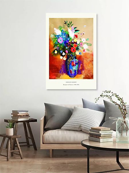 Poster / Leinwandbild - Odilon Redon - Blumenbouquet günstig online kaufen