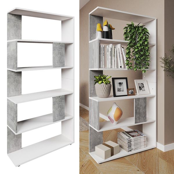 Vicco Raumteiler, Beton/Weiß, 80 x 162.6 günstig online kaufen