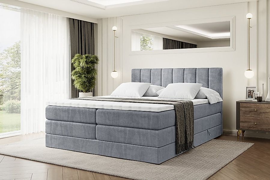 ALTDECOR Boxspringbett OTTA KING (Multipocket-Matratze H4, H3 Matratze Bone günstig online kaufen