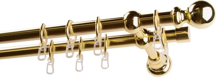 GARESA Gardinenstange "ANDREA" Ø 20 mm 2 läufig-läufig Wunschmaßlänge Vorha günstig online kaufen