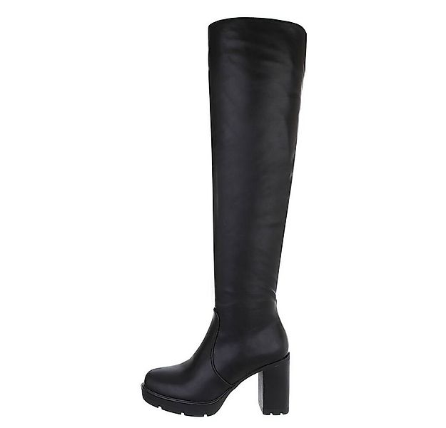Ital-Design Damen Party & Clubwear Overkneestiefel (85080857) Blockabsatz H günstig online kaufen