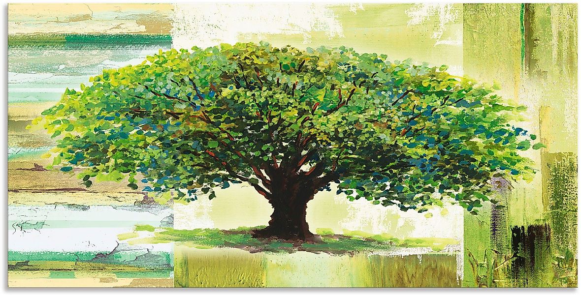 Artland Wandbild Frühlingsbaum auf abstraktem Hintergrund, günstig online kaufen