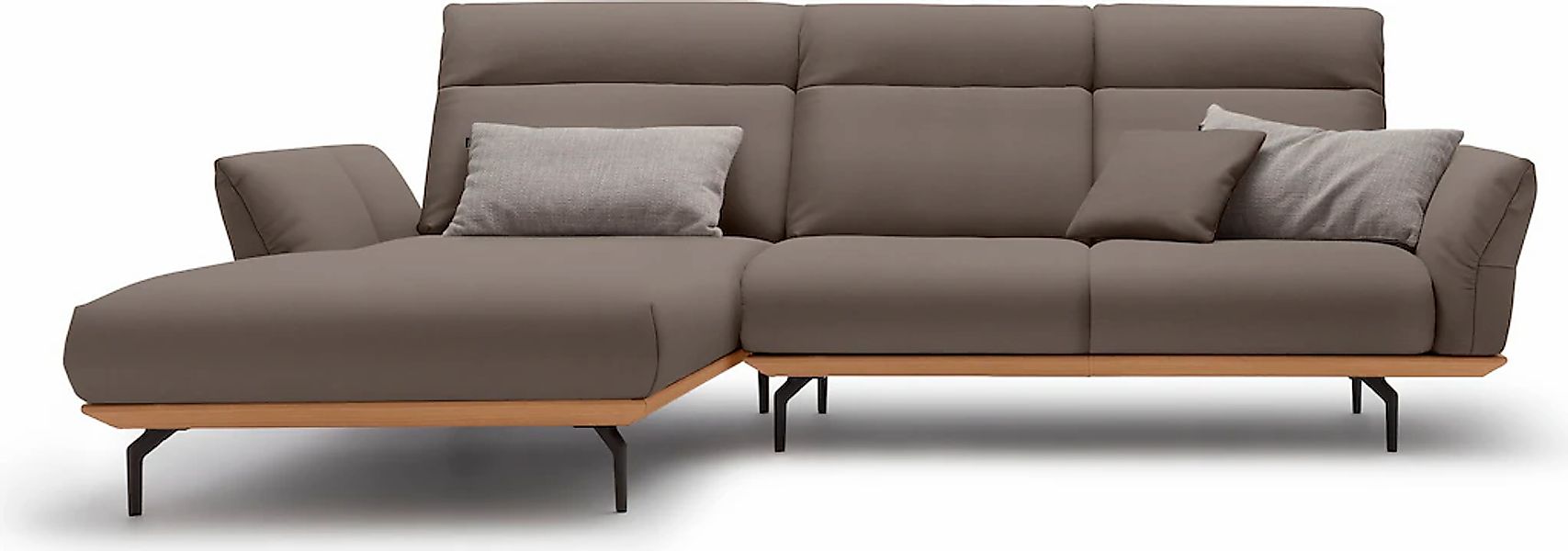 Creation BY ROLF BENZ Ecksofa "CR.460", Sockel in Eiche, Alugussfüße in umb günstig online kaufen