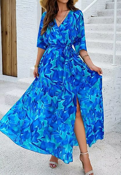 ZWY Dirndl Bedrucktes Kleid, elegantes bedrucktes Frühlings- und Sommerklei günstig online kaufen