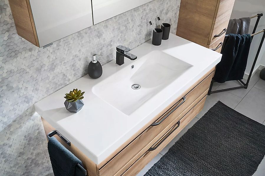 Saphir Waschtisch "Serie Balto Mineralmarmor-Waschtisch mit Unterschrank, 1 günstig online kaufen