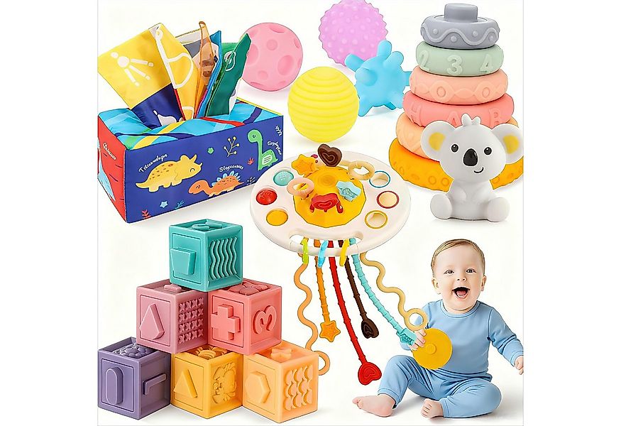 POPOLIC Lernspielzeug Montessori Spielzeug Baby 6 Monate, 5er-Set Baby Spie günstig online kaufen