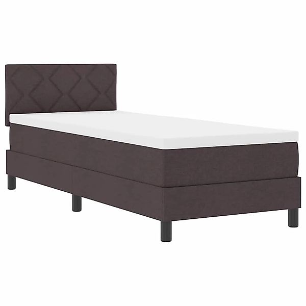 vidaXL Boxspringbett mit Matratze Dunkelbraun 80 x 200 cm Stoff 3342243 günstig online kaufen