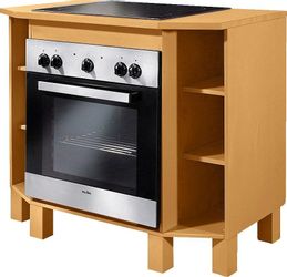 Home affaire Herdumbauschrank "Oslo" 100 cm breit, in 2 Tiefen, massiver Ki günstig online kaufen