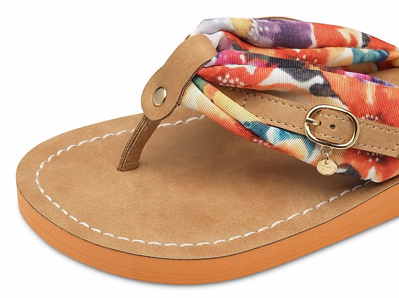 Tamaris Zehentrenner "AVRIL", Sommerschuh, Flats, Schlappen mit T-Logoanhän günstig online kaufen