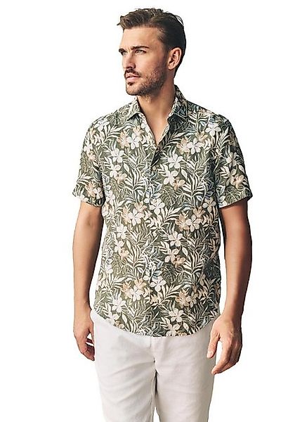 Next Kurzarmhemd Gemusteres Kurzarm-Hemd aus 100 % Leinen (1-tlg) günstig online kaufen