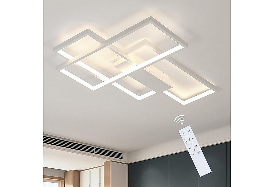 Nettlife LED Deckenleuchte Wohnzimmerlampe mit Fernbedienung Geometrisch, D günstig online kaufen