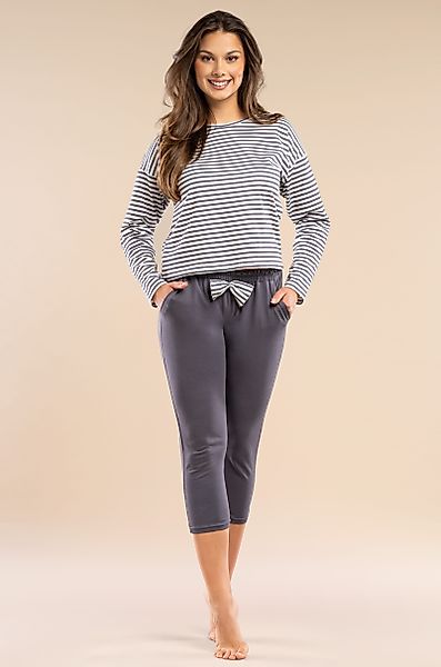 Mademoiselle Sommeil Capri-Pyjama Schlafanzug mit Langarmshirt günstig online kaufen