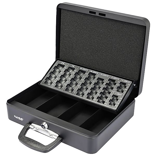 HMF 10016-02 Geldkassette Münzzählbrett Koffertragegriff 30 x 24 x 8 cm Sch günstig online kaufen