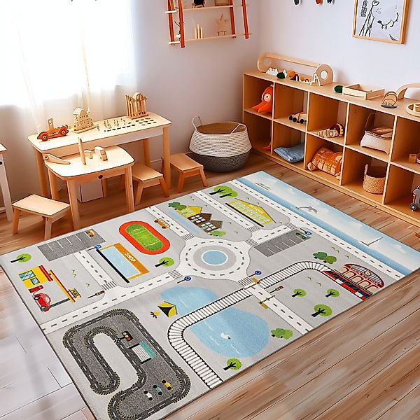 Carpettex Kinderteppich Straßenteppich, Rechteckig, Höhe: 7 günstig online kaufen