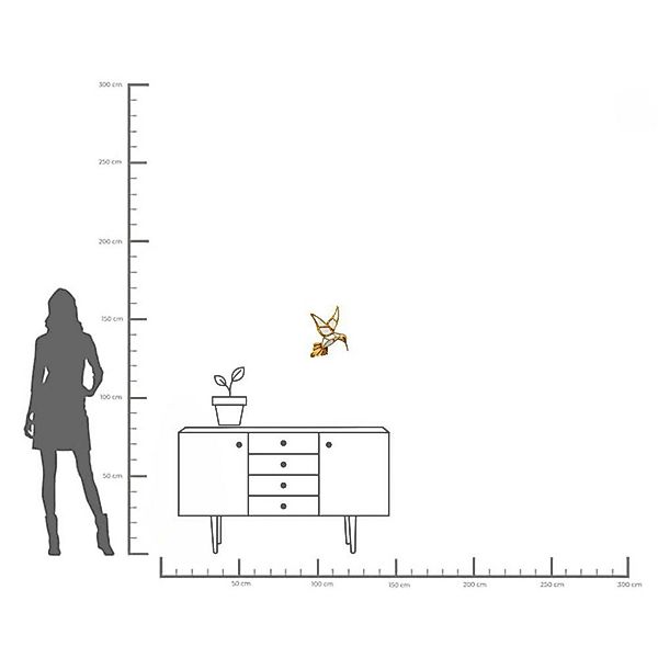 KARE Wandobjekt Hummingbird Mirror, Polyresin, Glas, gold günstig online kaufen