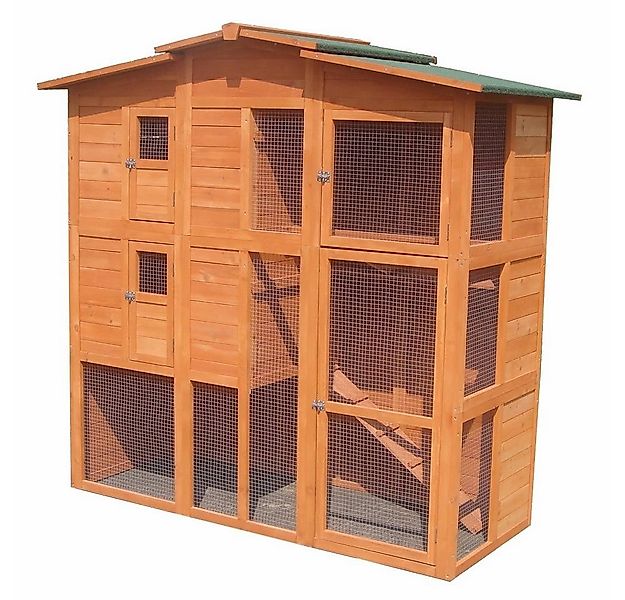 Mucola Kleintierkäfig Hühnerstall Hasenstall Kaninchenstall Freilauf Holz H günstig online kaufen