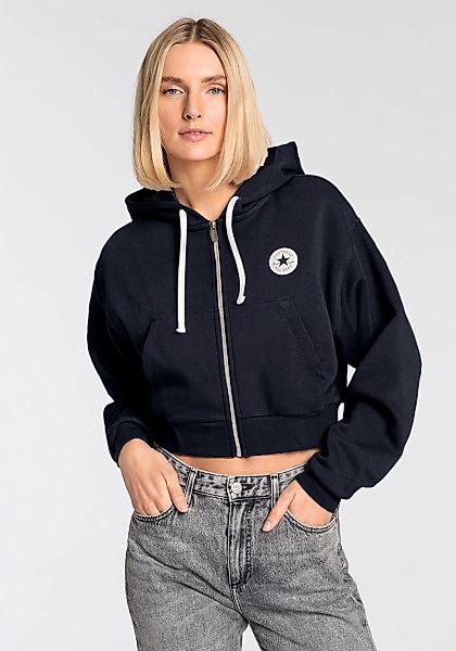 Converse Sweatjacke "WOMENS CONVERSE RETRO FULL-ZIP HOODIE", 1 Stk. cropped günstig online kaufen