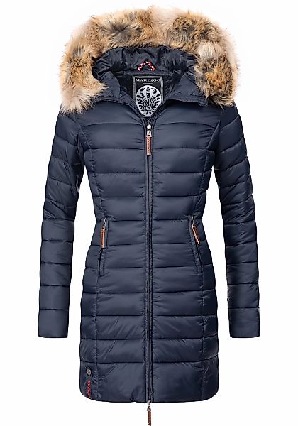Marikoo Steppmantel "Rose-Stepp" zeitloser Winterparka mit großer Kunstfell günstig online kaufen