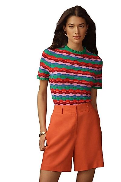 Love & Roses Strickpullover Love & Roses Kurzarm-Strickpullover mit Rüschen günstig online kaufen