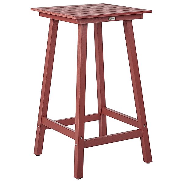 Beliani Gartentisch ADIRONDACK Dunkelrot 60x59x103 günstig online kaufen