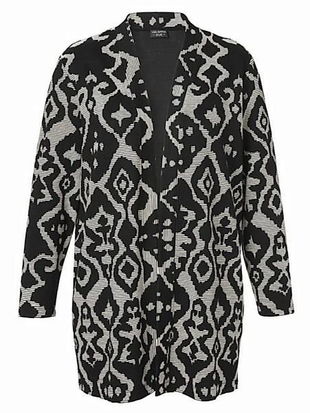VIA APPIA DUE V-Ausschnitt-Pullover mit grafischem Allover-Muster günstig online kaufen