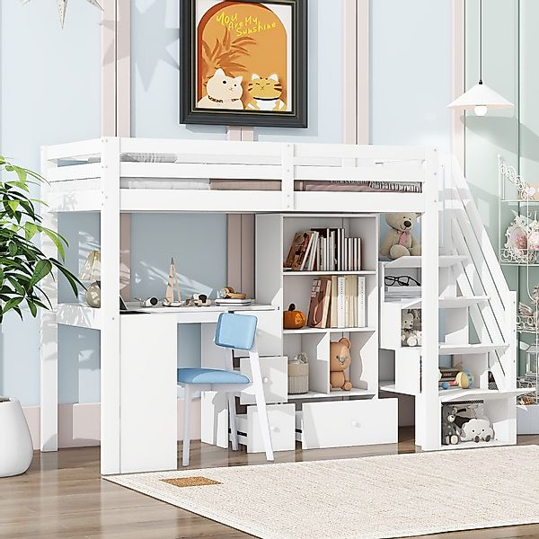 Odikalo Kinderbett Hochbett Holzbett 90x200 mit günstig online kaufen