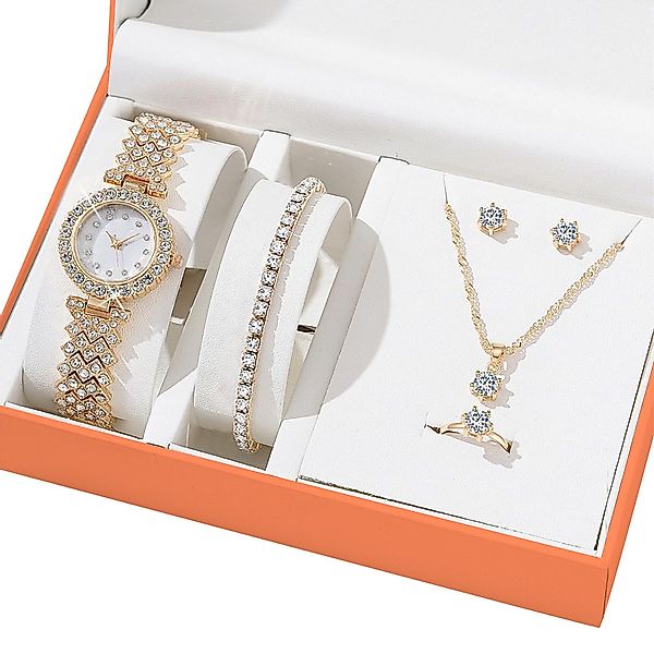 OKWISH Quarzuhr 5er Geschenkset Damen Armbanduhr günstig online kaufen