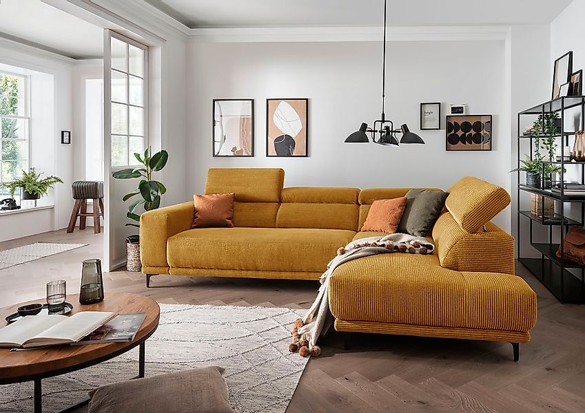alina Ecksofa »Hikari«, wahlweise mit Sitzvorzug, in modernem Cordstoff, Br günstig online kaufen