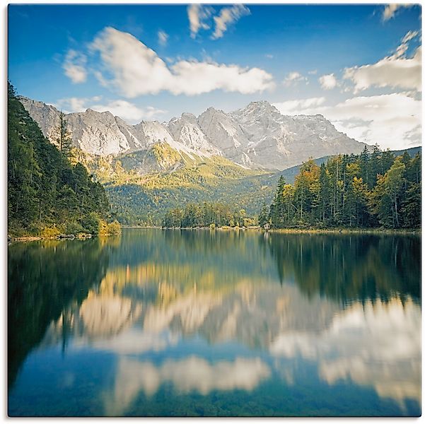 Artland Wandbild "Zugspitze mit Eibsee", Berge & Alpenbilder, (1 St.), als günstig online kaufen