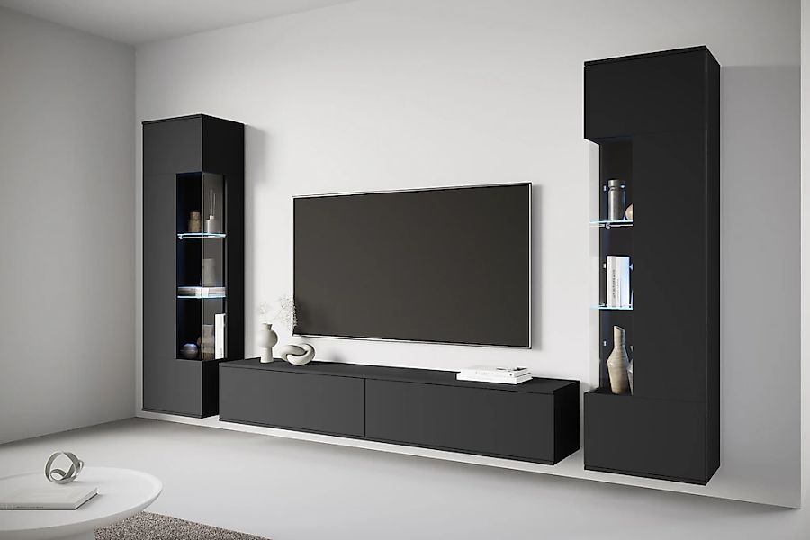 INOSIGN Wohnwand "Kenia, Vitrine Türanschlag links/rechts wechselbar" 3 Stk günstig online kaufen