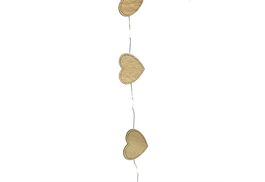 MARELIDA LED-Lichterkette Holzherzen Dekolichterkette Weihnachten Valentins günstig online kaufen