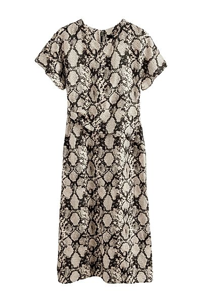 Next Midikleid Kurzärmeiges Midikleid mit Drapierung günstig online kaufen