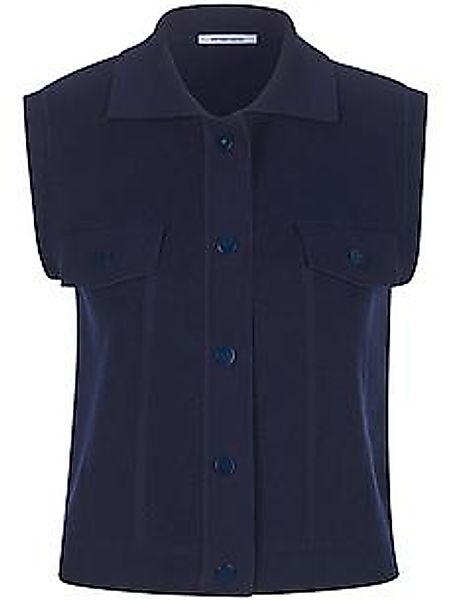 Strickweste Peter Hahn blau günstig online kaufen