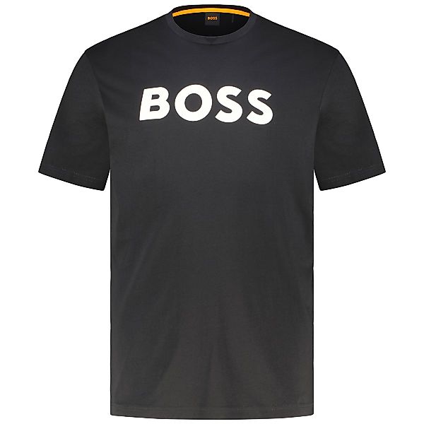 BOSS T-Shirt mit Label-Print Farbe schwarz Größe: 4XL günstig online kaufen