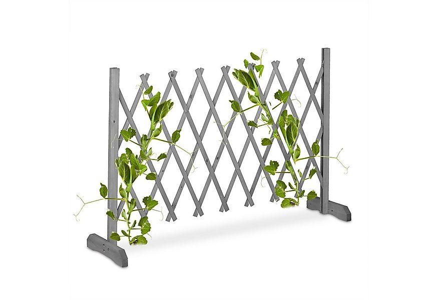 relaxdays Rankgitter Ausziehbares Rankgitter grau günstig online kaufen