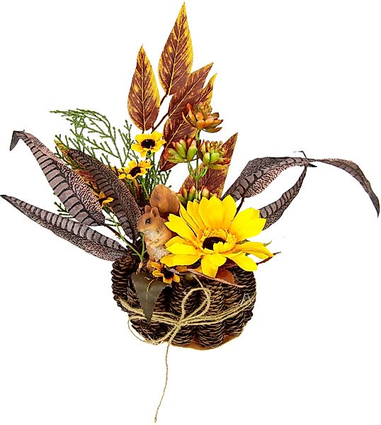 Kunstpflanze Sonnenblumen-Arrangement, I.GE.A., Höhe 28 cm, günstig online kaufen