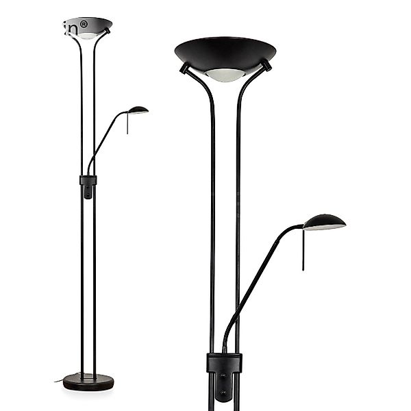 hofstein Stehlampe moderne Bodenlampe aus Metall/Glas günstig online kaufen