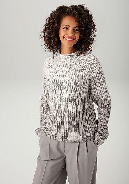 Aniston CASUAL Strickpullover, im melangefarbenen Color-Blocking - NEUE KOL günstig online kaufen