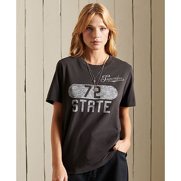 Superdry Black Out Kurzärmeliges T-shirt S Bison Black 2 günstig online kaufen