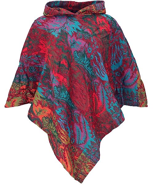 Guru-Shop Langjacke Poncho mit Kapuze, Goa günstig online kaufen
