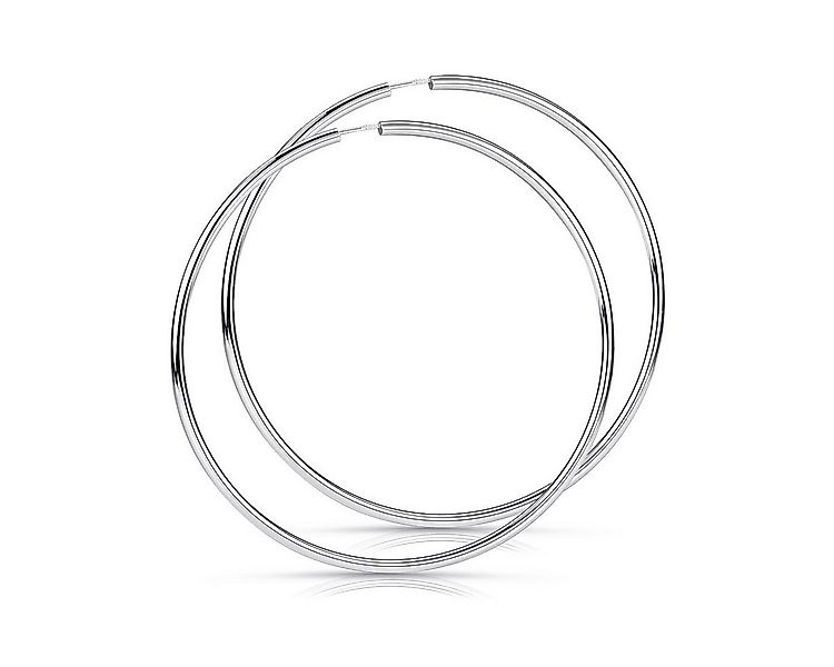 Materia Paar Creolen Damen Silber Ø80mm SO-90, 925 Sterling Silber günstig online kaufen