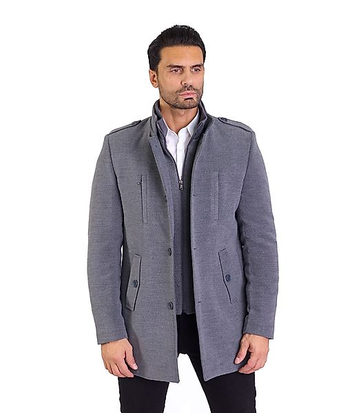 Denim Distriqt Wintermantel Herren Slim Fit günstig online kaufen