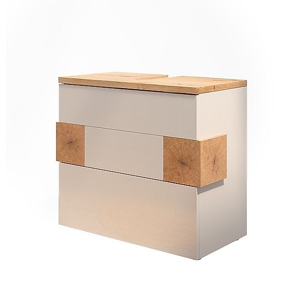 Vicco Waschbeckenunterschrank Eden, Weiß/Artisan-Eiche, 70 x 64.5 cm mit 2 günstig online kaufen