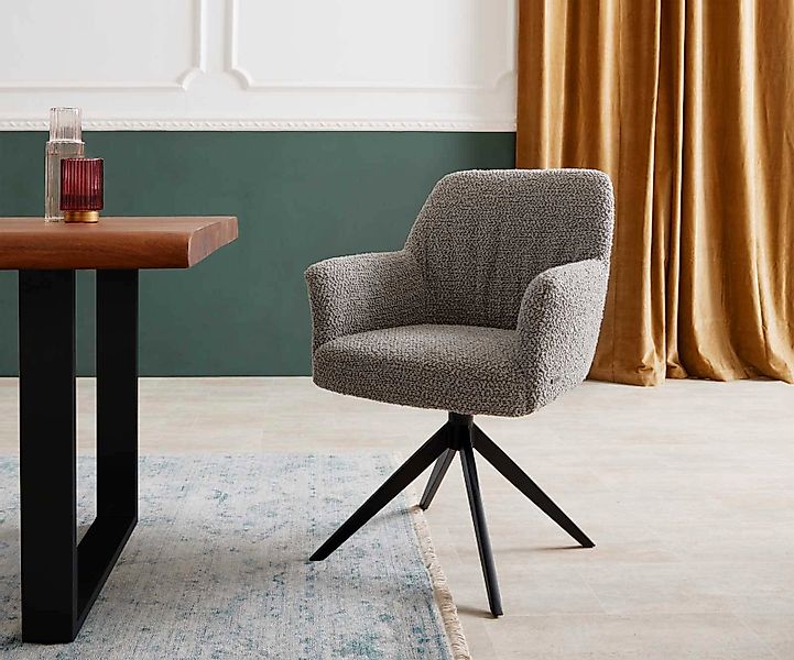 DELIFE Polsterstuhl Xana-Flex, mit Armlehnen Kreuzgestell günstig online kaufen